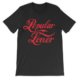 Popular Loner Tee Shirt ART ON SHIRTS Small Red / Black T 
