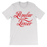 Popular Loner Tee Shirt ART ON SHIRTS Small Red / White T 