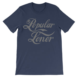 Popular Loner Tee Shirt ART ON SHIRTS Small Gray / Navy T 