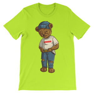 Perseverance Bear T-shirt Shirt ART ON SHIRTS Small Neon Green 