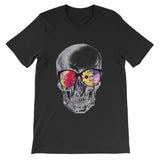 Skull Vision Short Sleeve Tee Shirt ART ON SHIRTS Small Black 