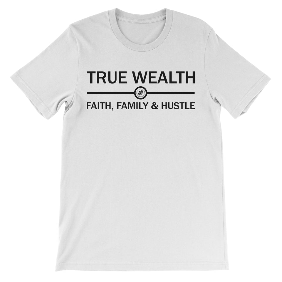 True Wealth Tee Shirt ART ON SHIRTS Small White 