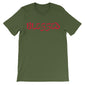 Red "BLESSED" Printed T-Shirt Shirt ART ON SHIRTS 2X Green 