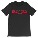 Red "BLESSED" Printed T-Shirt Shirt ART ON SHIRTS 2X Black 