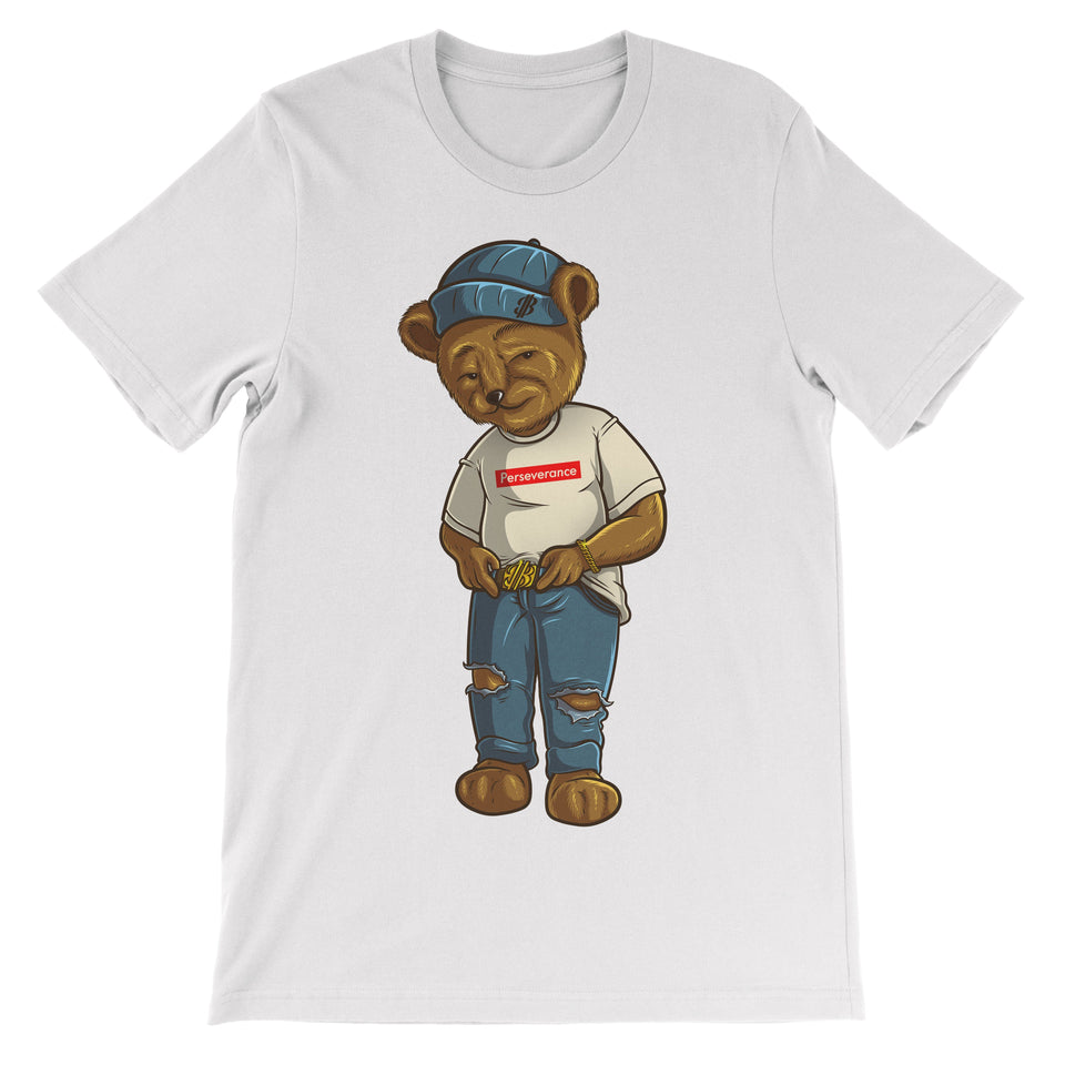 Perseverance Bear T-shirt Shirt ART ON SHIRTS Small White 