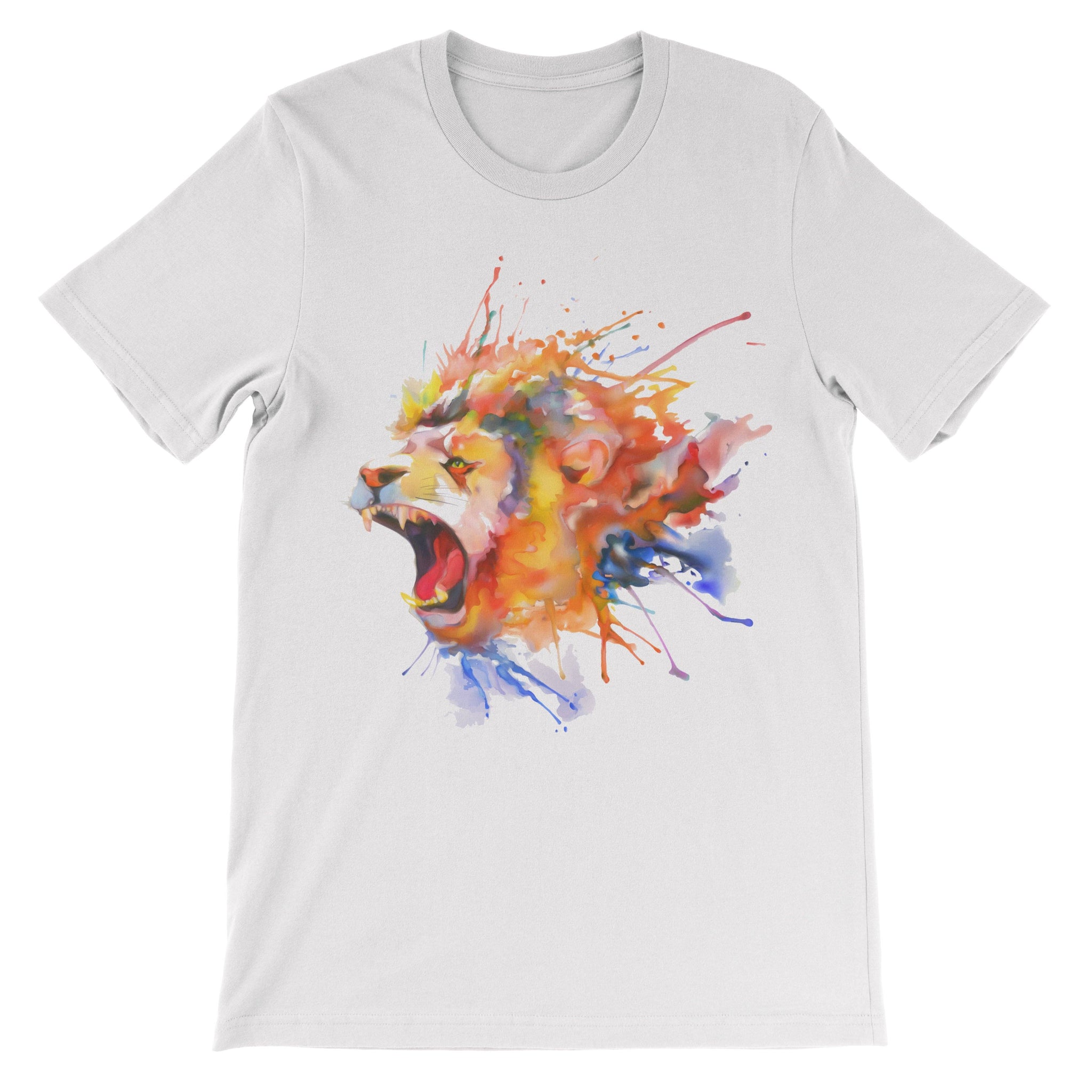 Roaring Lion Printed T-Shirt - White Short Sleeve T-shirt | Bandionaire ...