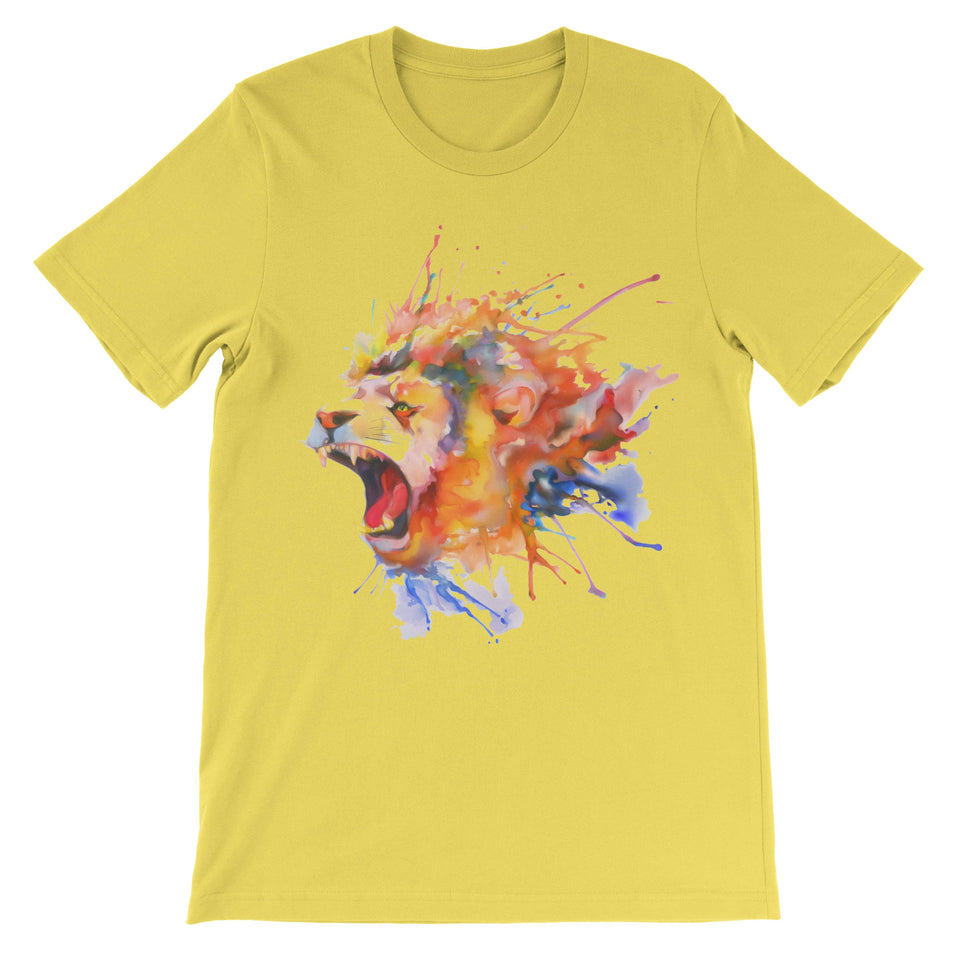 Roaring Lion Shirt ART ON SHIRTS Small Yellow 