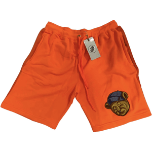 Perseverance Bear Shorts shorts ART ON SHIRTS Small Neon Orange 